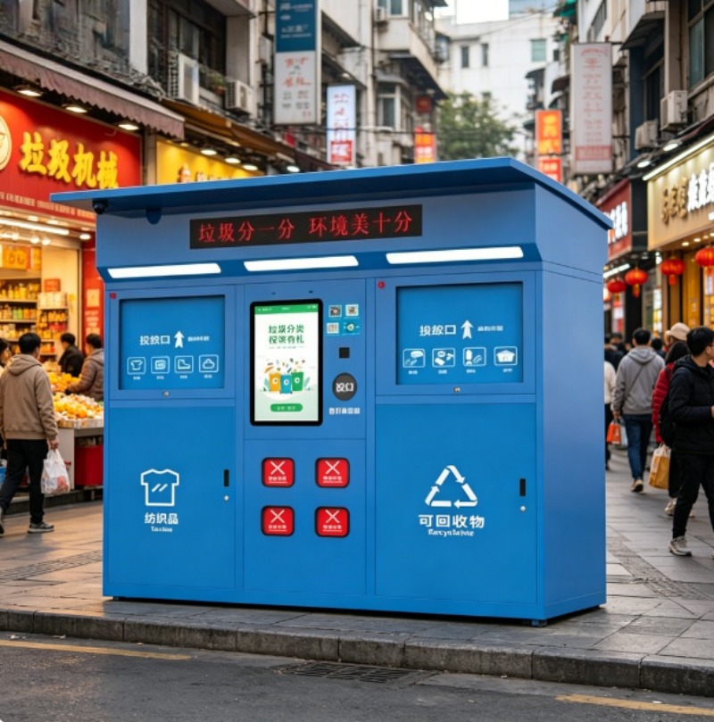 Vending Machine Qr Code - Retourneerbare afvalautomaat met contant geld, QR-code