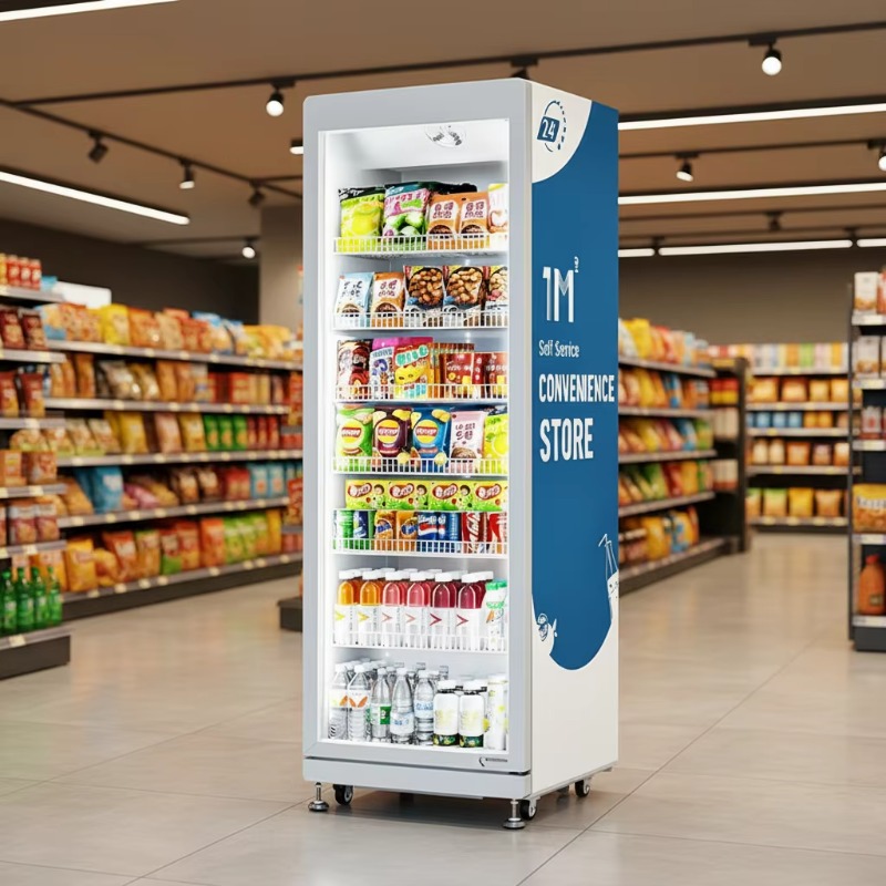 Open Vending Machine - FOODLINE Aangepaste AI-gestuurde open-deur verkoopautomaat met