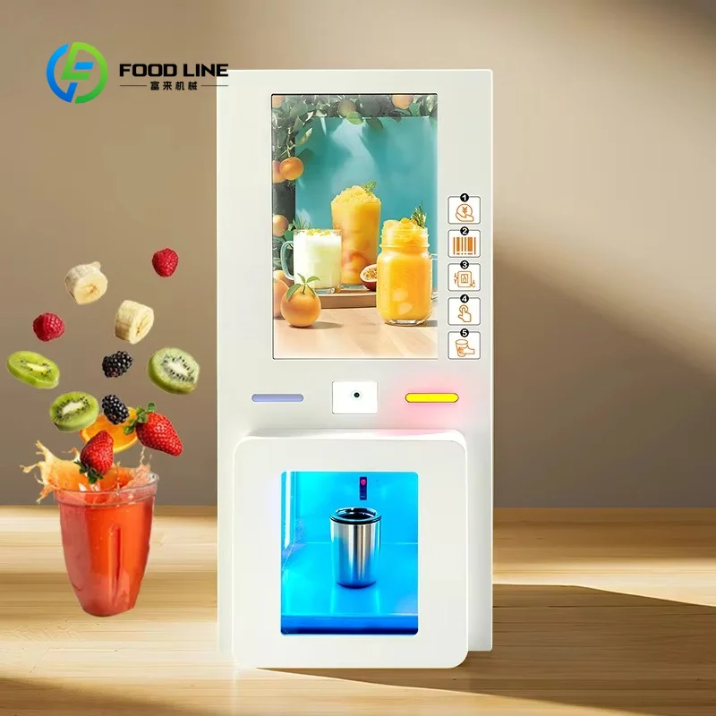 Vending Machine Qr Code - Geavanceerde 24-uurs automatische smoothie-automaat, accepteert muntgeld,