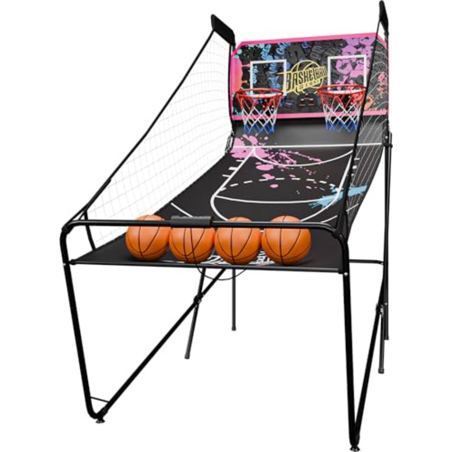 Arcade Games & Vending Llc - Opvouwbaar elektronisch basketbalarcadespel voor 2 spelers,
