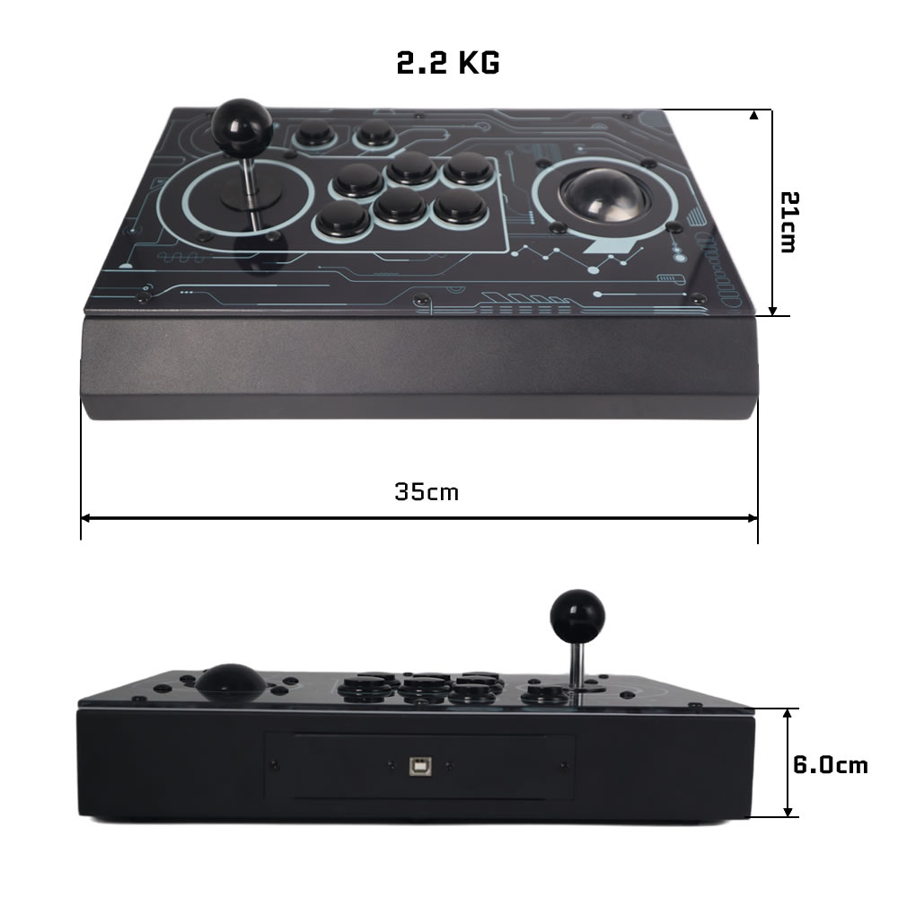 Trackball Controller Arcade - FightBox R10 Arcade Fightstick met Trackball