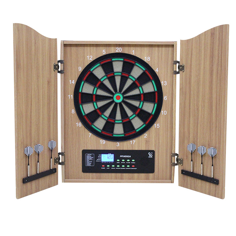 Electronic Dartboard Cabinet - Luxe houten elektronisch dartbordkast met automatisch