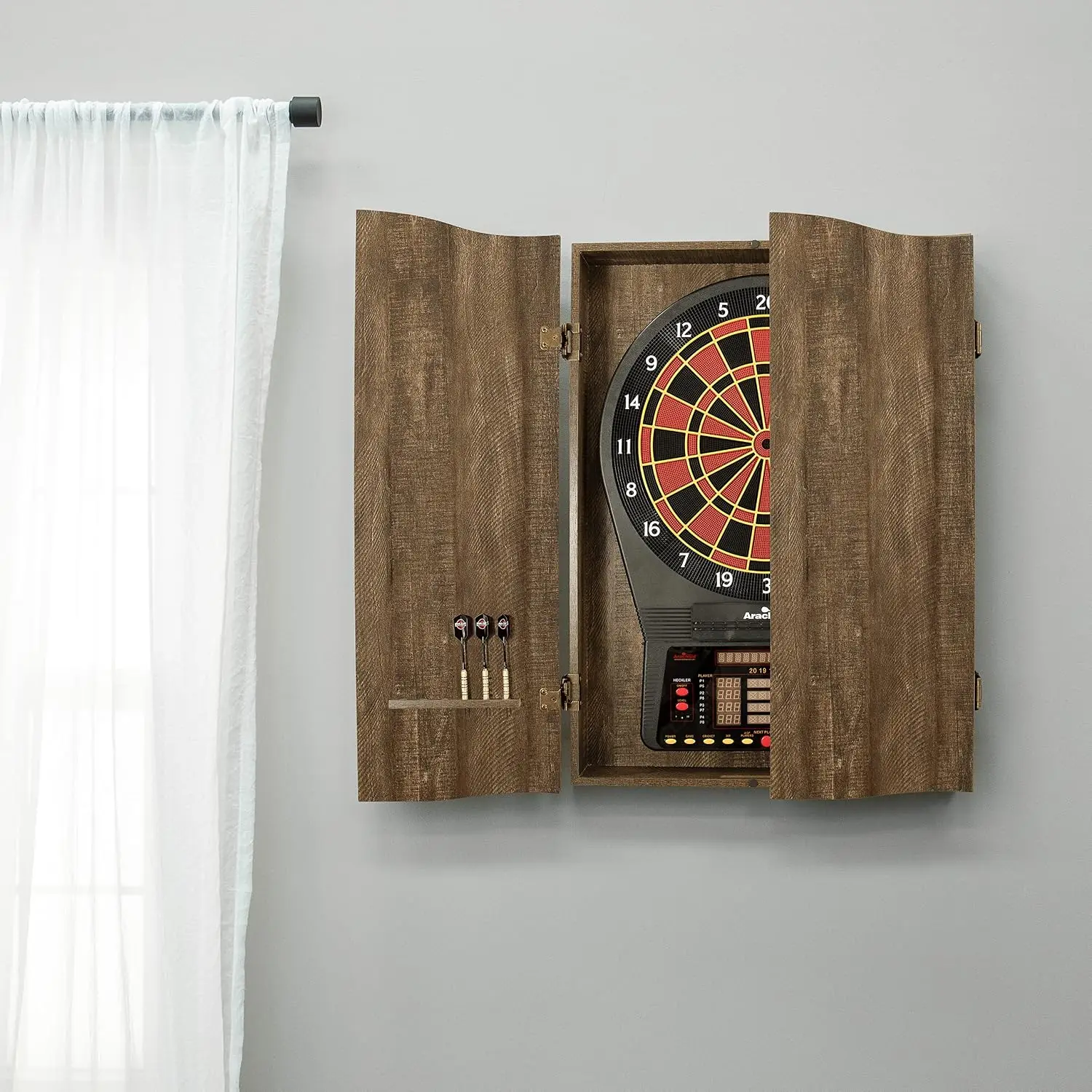 BestsellerMI Sports Brown Cric - Electronic Dartboard Cabinet recensie en prijs