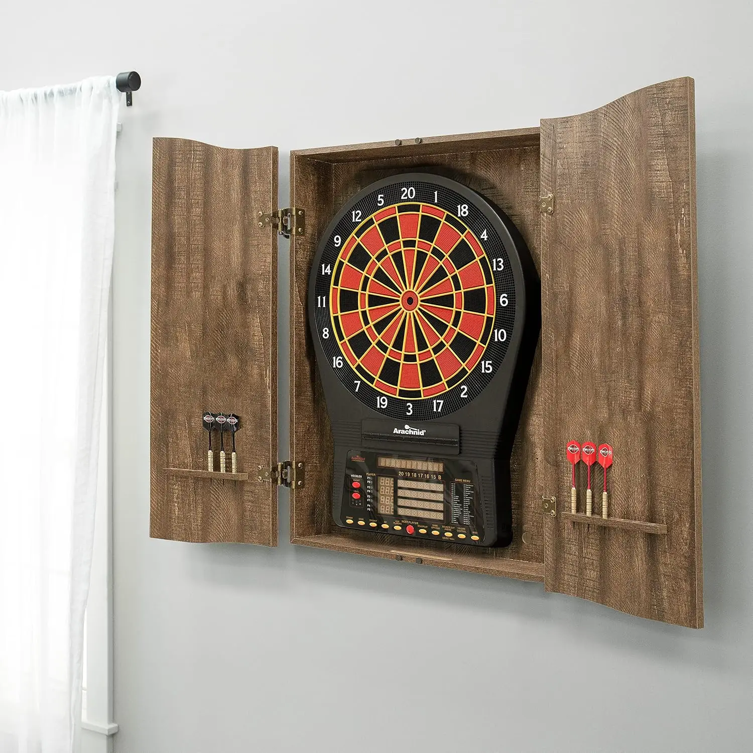 BestsellerMI Sports Brown Cric - Electronic Dartboard Cabinet recensie en prijs