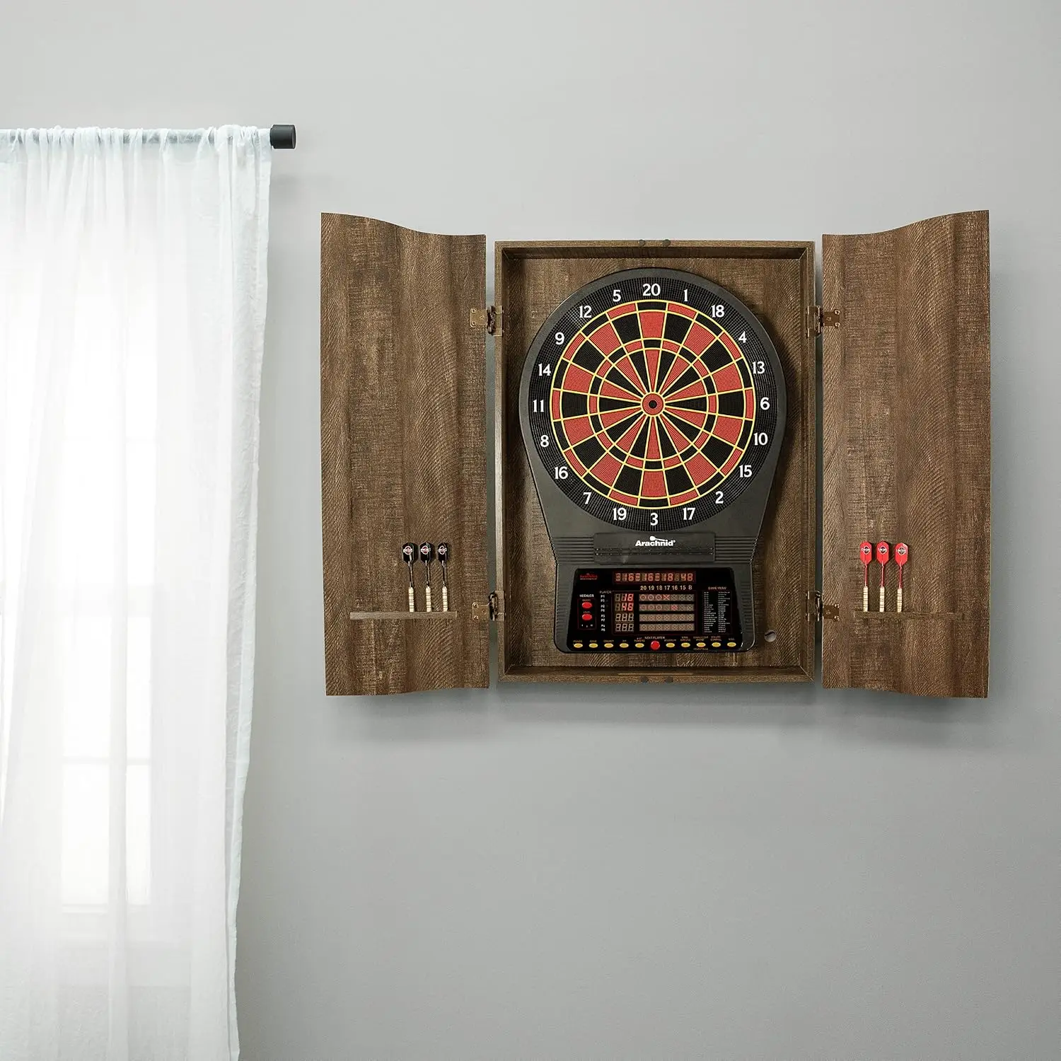 BestsellerMI Sports Brown Cric - Electronic Dartboard Cabinet recensie en prijs