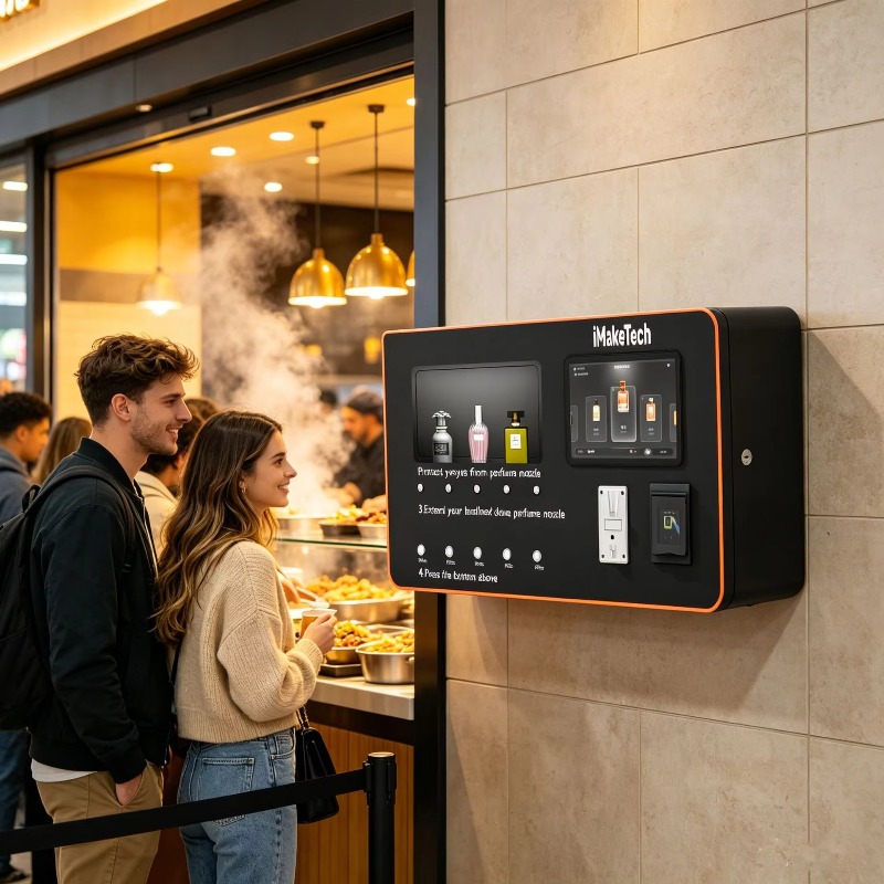 Zelfbedienings parfumspuitauto - Vending Machine Qr Code recensie en prijs