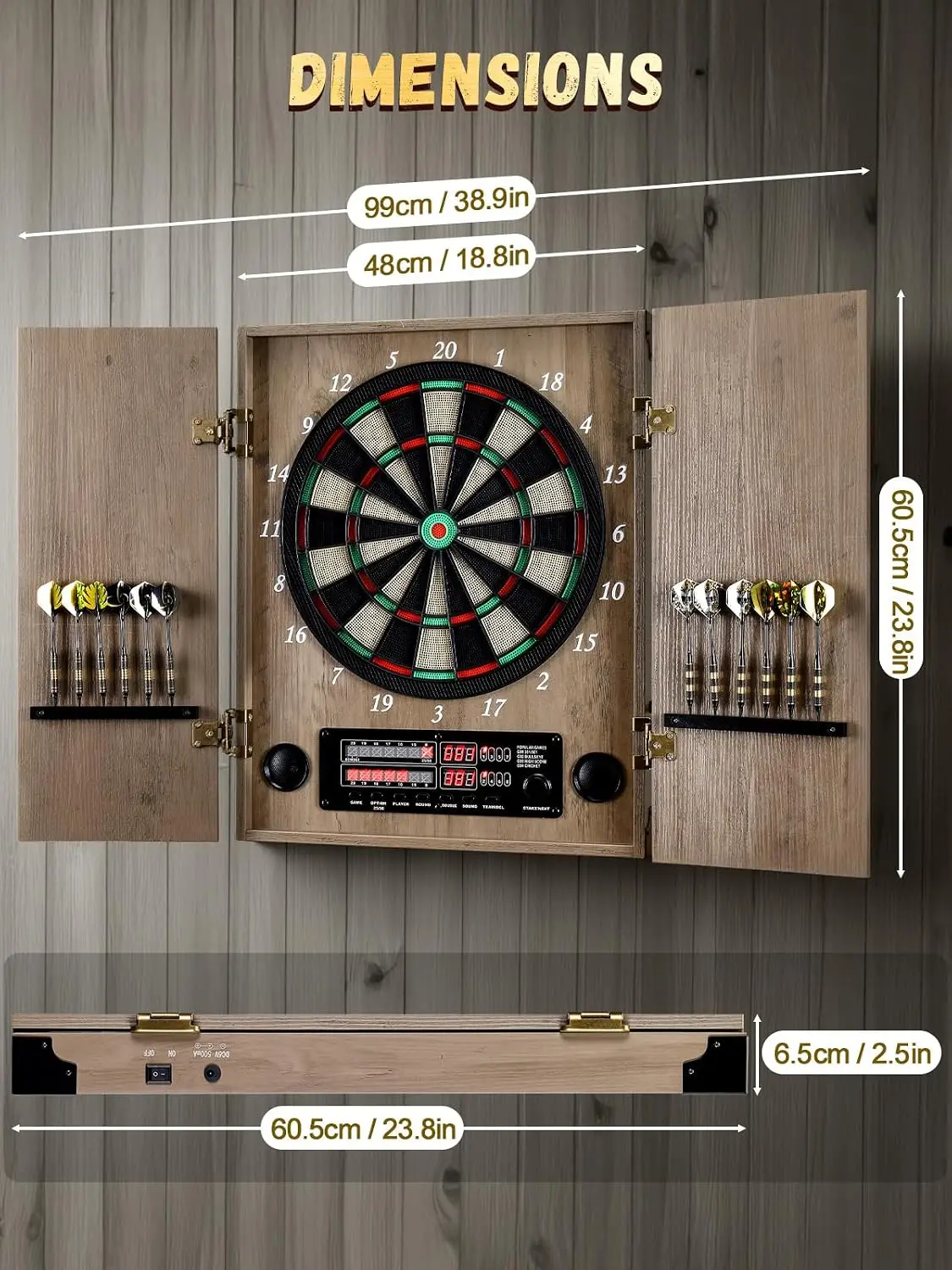 Elektronisch Dartbord, Decorat - Electronic Dartboard Cabinet recensie en prijs
