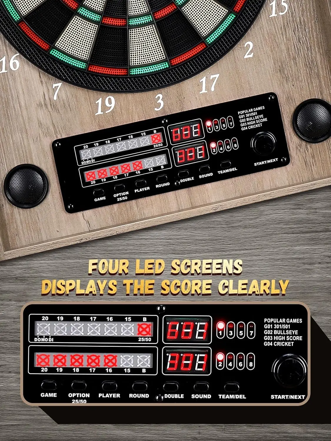 Elektronisch Dartbord, Decorat - Electronic Dartboard Cabinet recensie en prijs